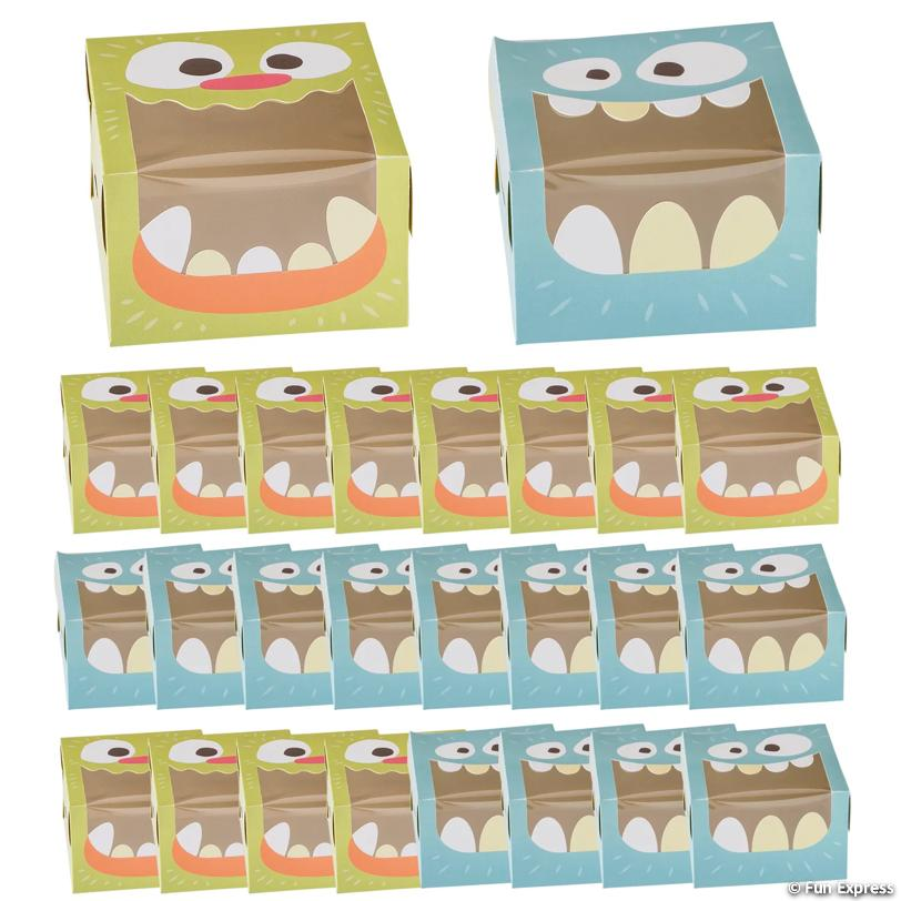 Monster Mayhem Cardstock Cookie Boxes
